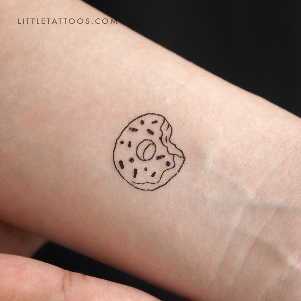 Tatuaje temporal de dona mordida - Juego de 3