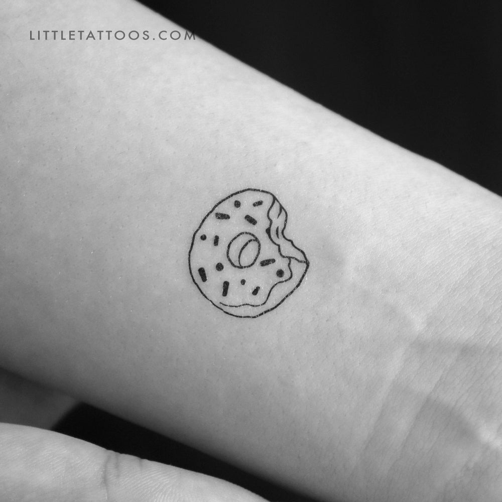 Tatuaje temporal de dona mordida - Juego de 3
