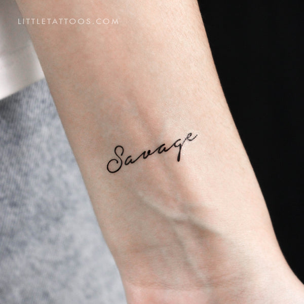 Savage Temporary Tattoo - Set of 3