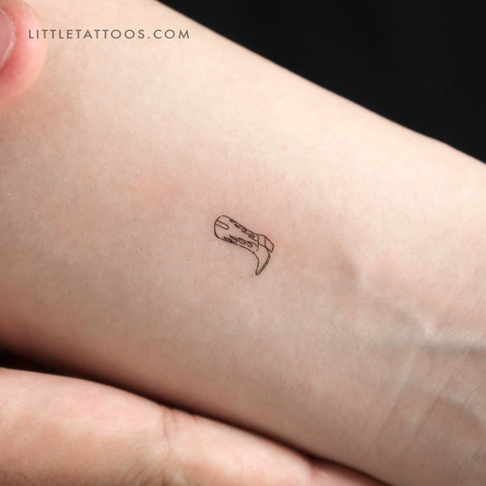 Tatuaje temporal de bota de vaquero pequeña - Juego de 3