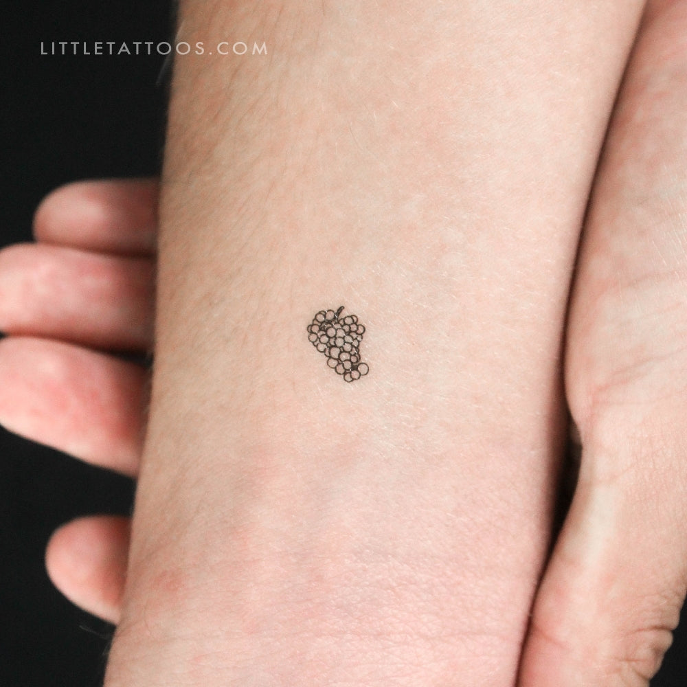 Tatuaje temporal de uvas pequeñas (juego de 3)