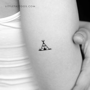 Small Tipi Temporary Tattoo - Set of 3