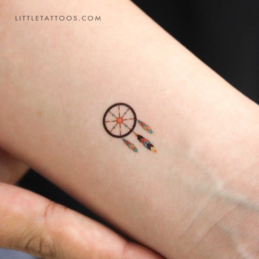 Tatuaje temporal de atrapasueños de colores - Juego de 3