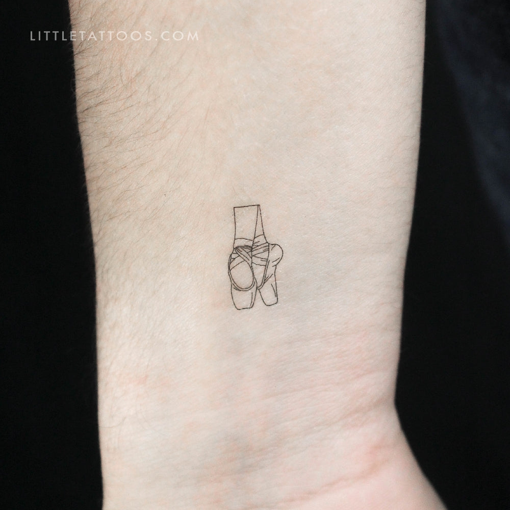 Tatuaje temporal de zapatillas de punta - Juego de 3