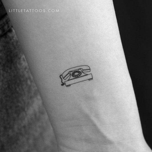 Tatuaje temporal de teléfono vintage (juego de 3)