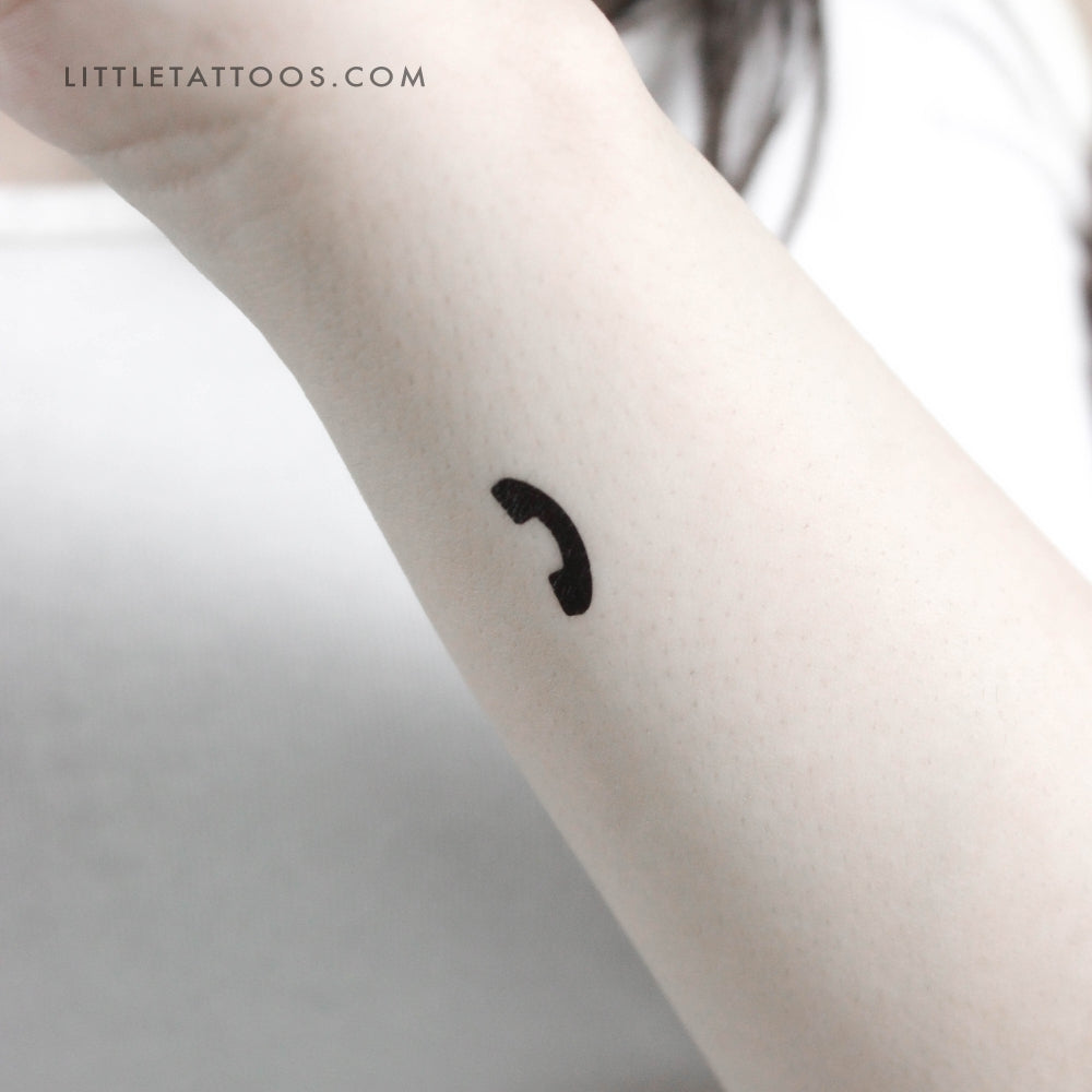 Tatuaje temporal de llamada telefónica - Juego de 3