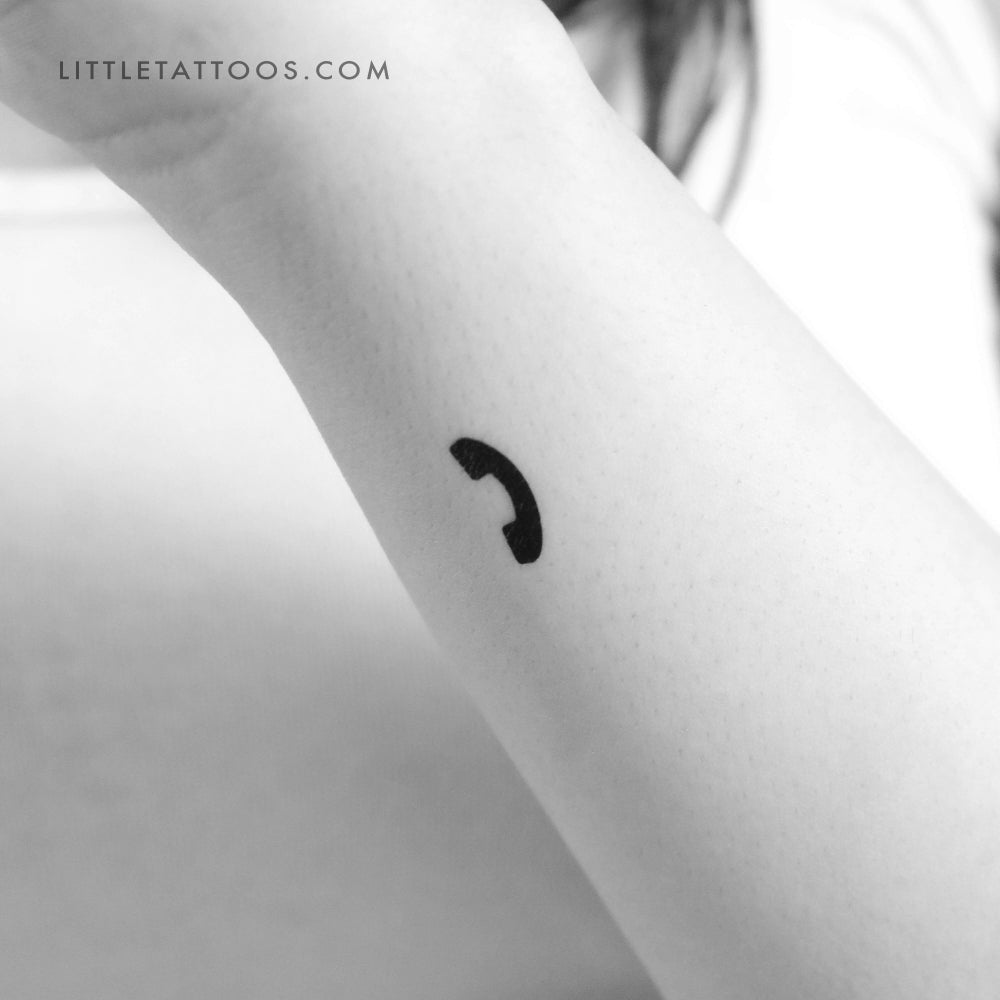 Tatuaje temporal de llamada telefónica - Juego de 3