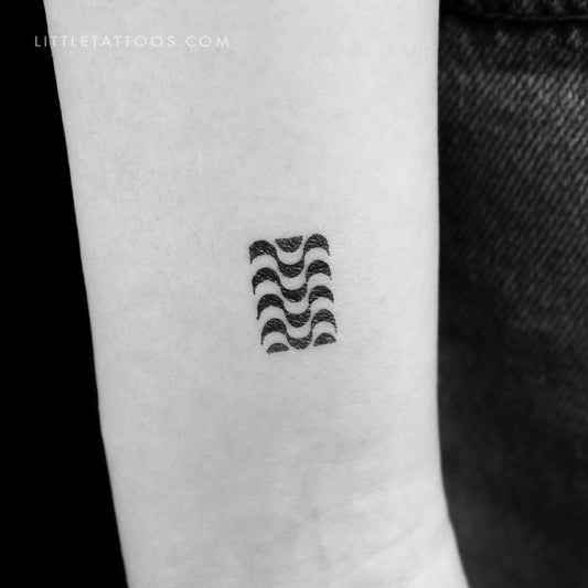 Tatuaje temporal pequeño con diseño de playa de Ipanema (juego de 3)