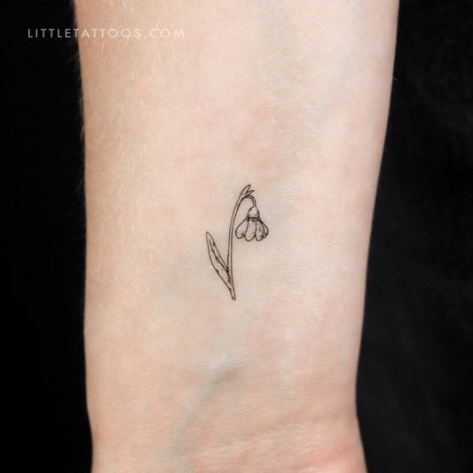 Tatuaje temporal de campanilla de invierno (pequeño) - Juego de 3