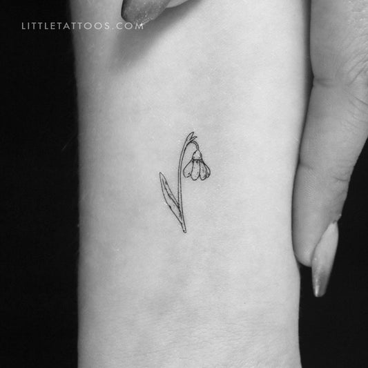 Tatuaje temporal de campanilla de invierno (pequeño) - Juego de 3