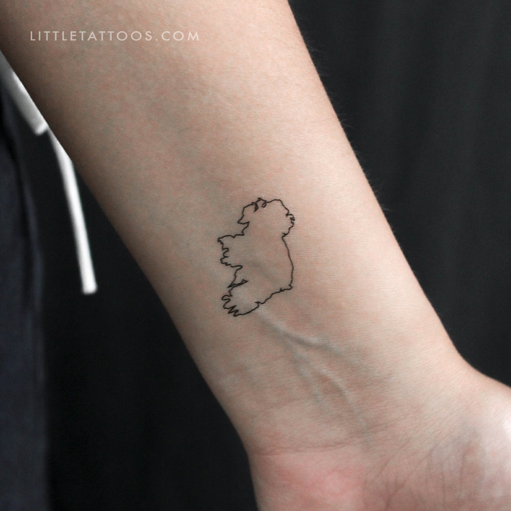 Tatuaje temporal del mapa de Irlanda (juego de 3)