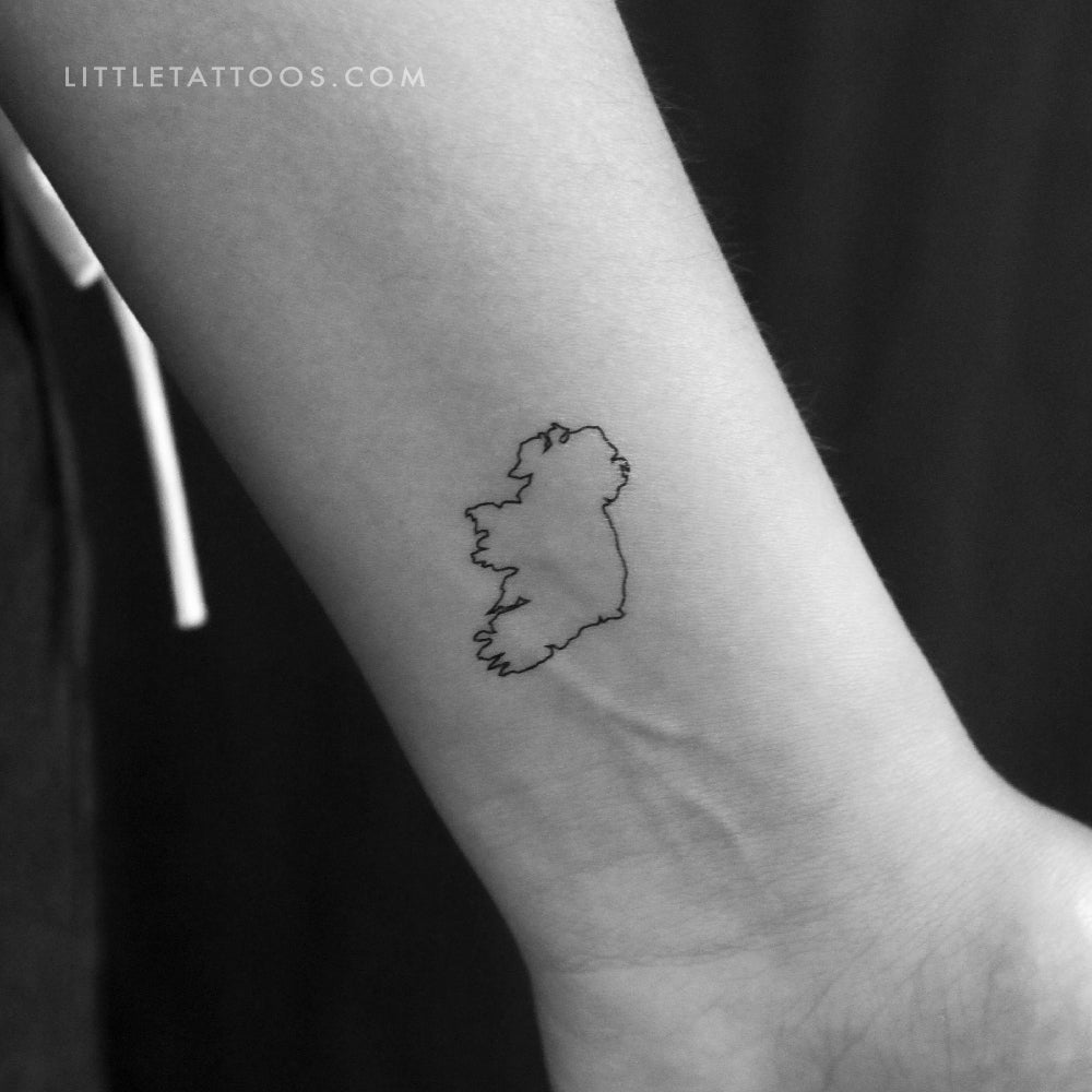 Tatuaje temporal del mapa de Irlanda (juego de 3)