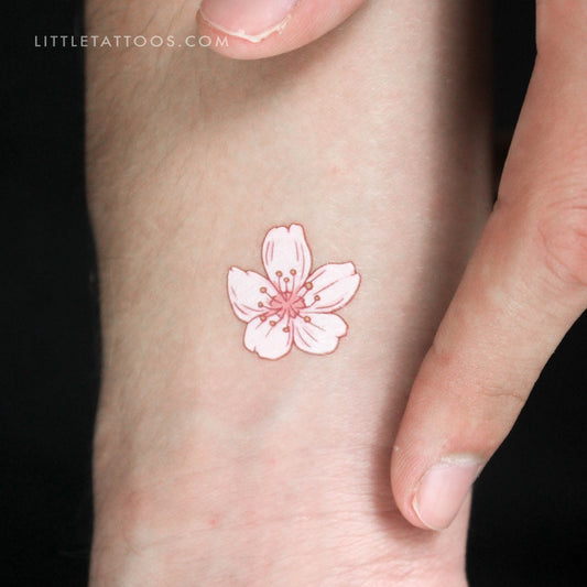 Tatuaje temporal de flor de cerezo - Juego de 3