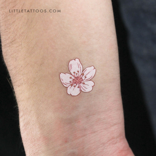 Tatuaje temporal de flor de cerezo - Juego de 3