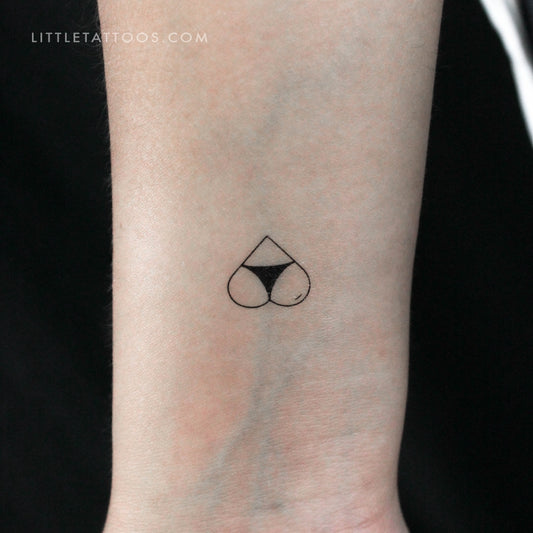 Butt Heart Temporary Tattoo - Set of 3