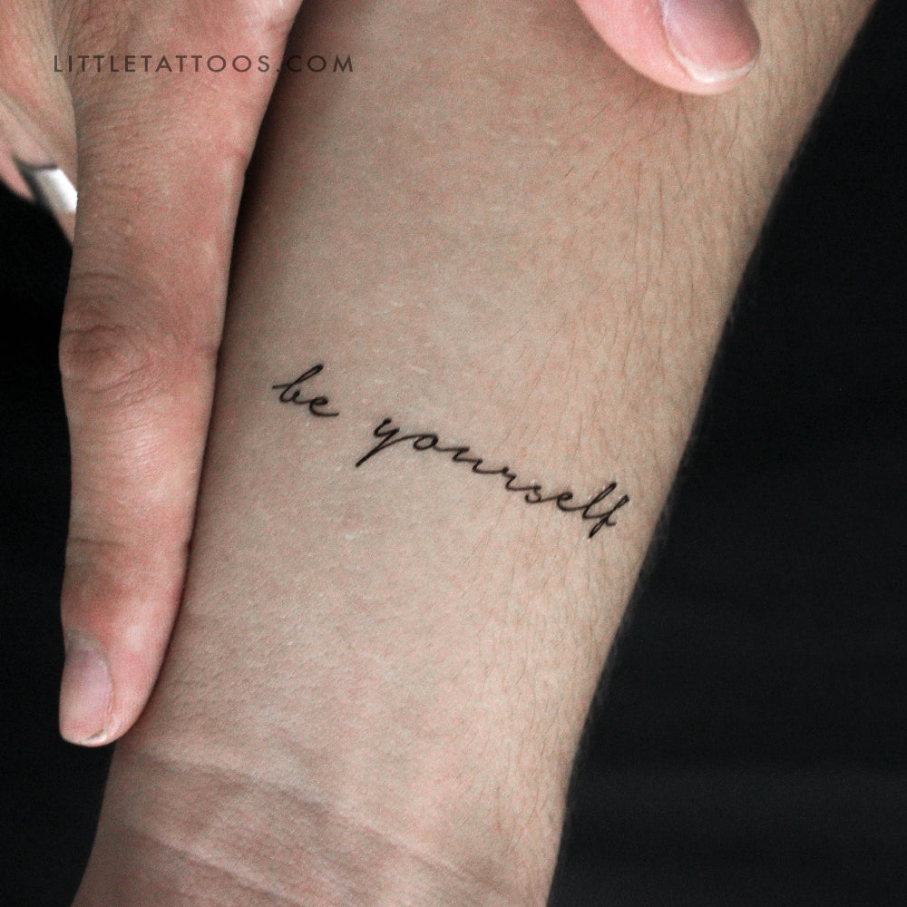 Tatuaje temporal "Sé tú mismo" - Juego de 3