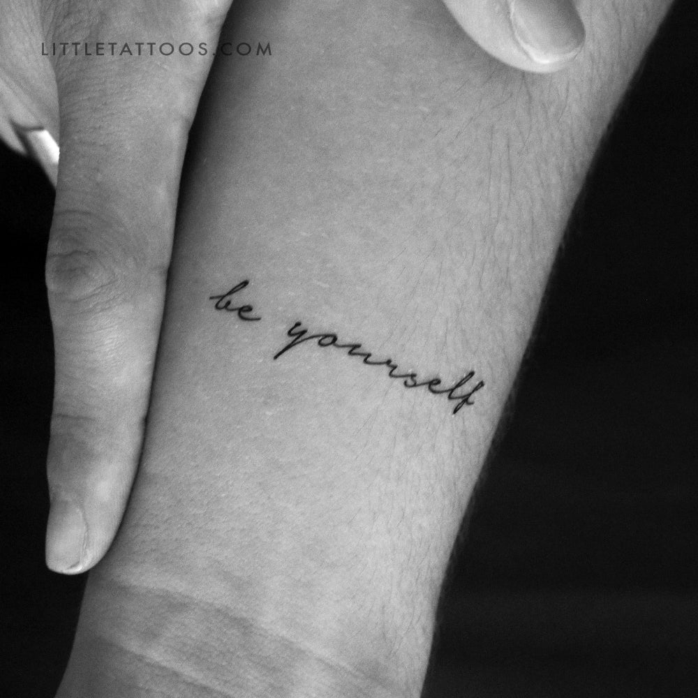Tatuaje temporal "Sé tú mismo" - Juego de 3