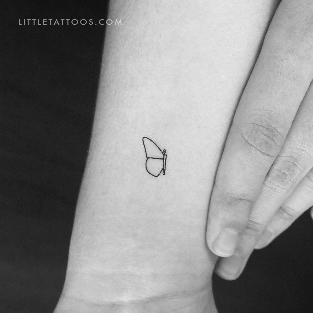 Tatuaje temporal del ala izquierda de mariposa (juego de 3)