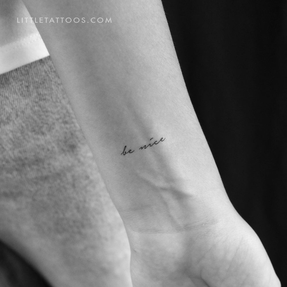 Tatuaje temporal "Be Nice" - Juego de 3