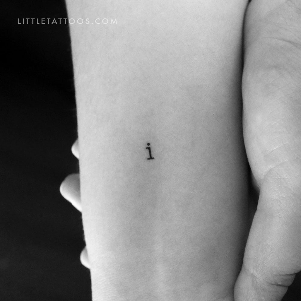 Tatuaje temporal de letra minúscula "I" para máquina de escribir (juego de 3)