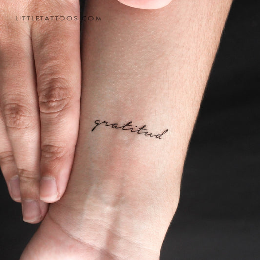 Tatuaje temporal de gratitud - Juego de 3