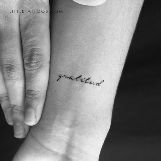 Tatuaje temporal de gratitud - Juego de 3