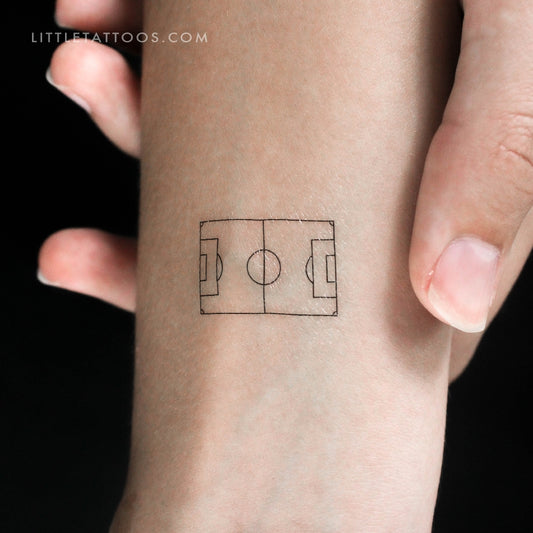 Soccer Pitch Temporary Tattoo - Set of 3