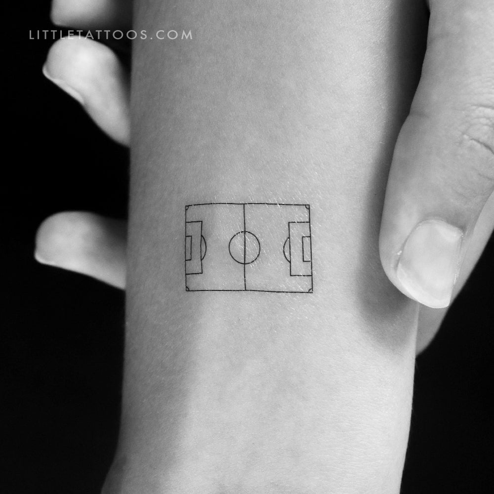 Tatuaje temporal de campo de fútbol - Juego de 3