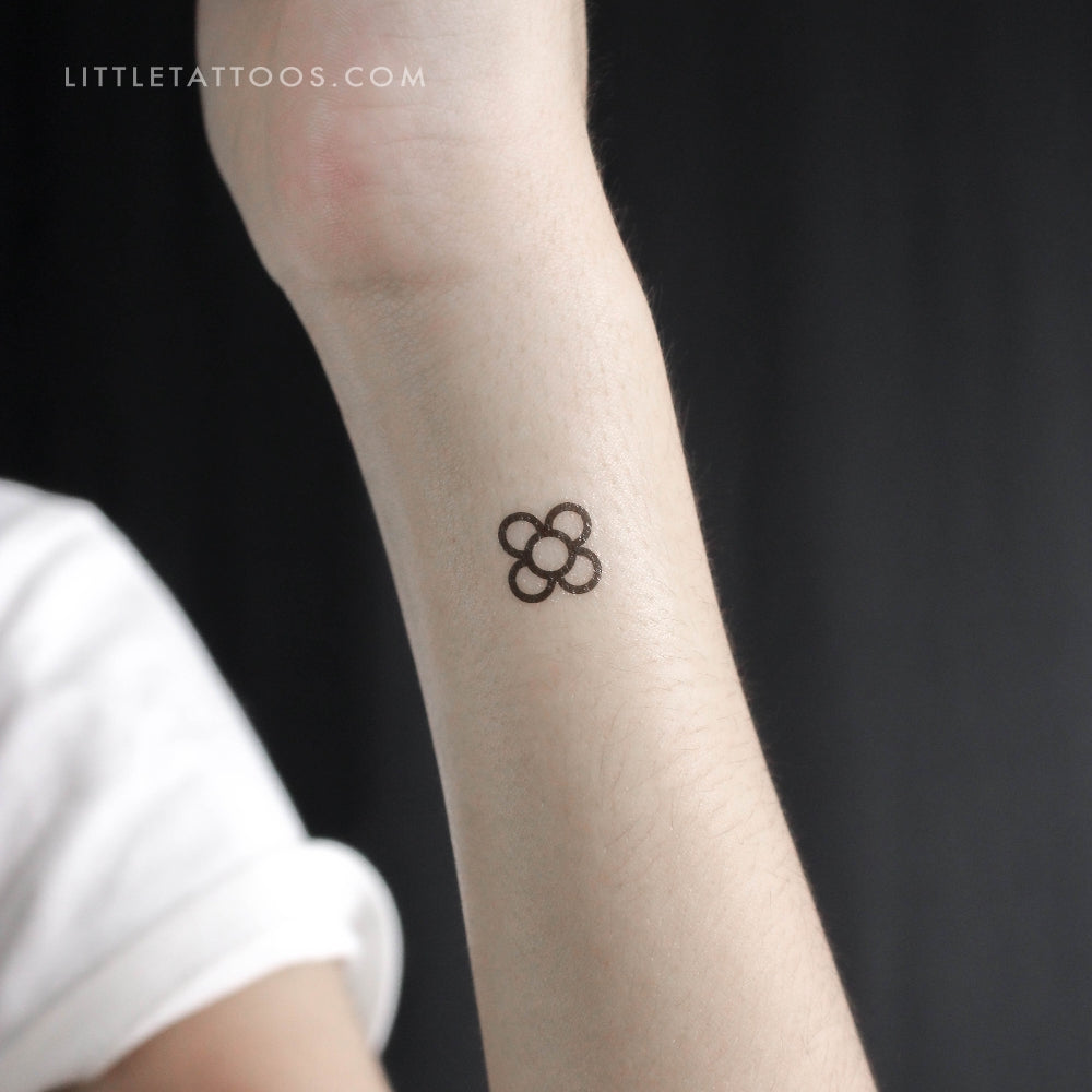 Tatuaje temporal Flor de Barcelona - Set de 3