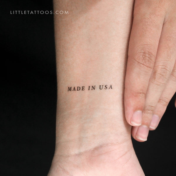 Made In USA Temporary Tattoo - Set of 3