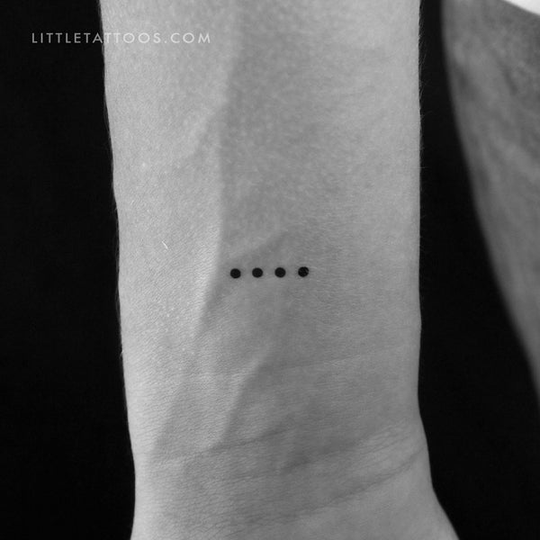 Morse Code H Temporary Tattoo - Set of 3