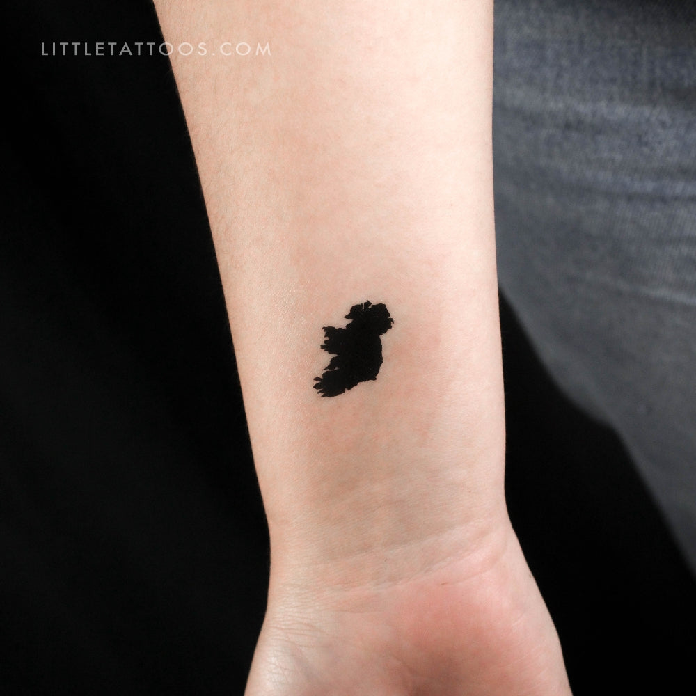 Tatuaje temporal pequeño del mapa de Irlanda (juego de 3)