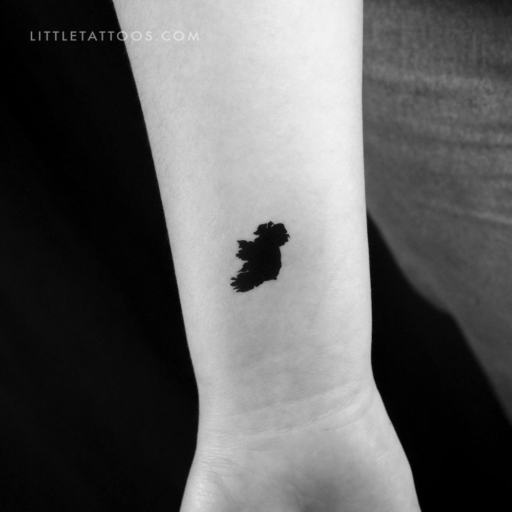 Tatuaje temporal pequeño del mapa de Irlanda (juego de 3)