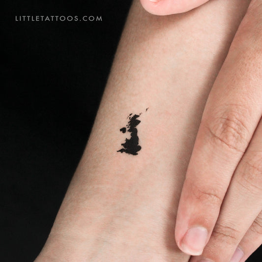 Tatuaje temporal del mapa del Reino Unido (juego de 3)