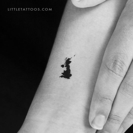 Tatuaje temporal del mapa del Reino Unido (juego de 3)