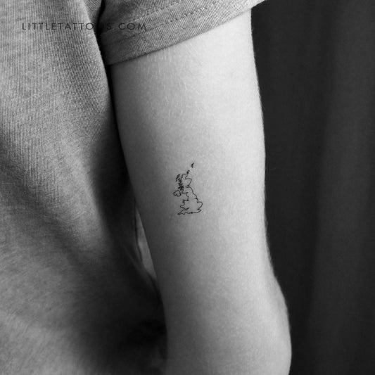 Tatuaje temporal del mapa del Reino Unido (juego de 3)