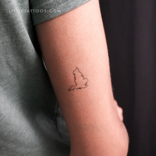 Tatuaje temporal del mapa de Inglaterra (juego de 3)