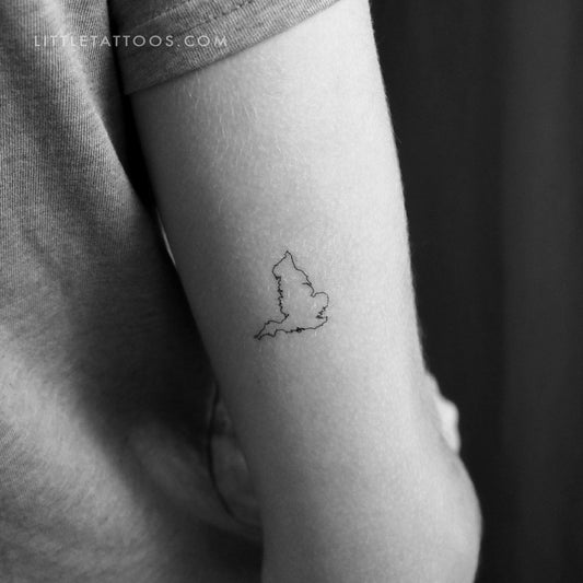 Tatuaje temporal del mapa de Inglaterra (juego de 3)