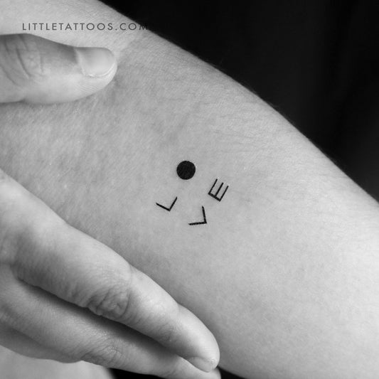 Tatuaje temporal de amor abstracto - Juego de 3