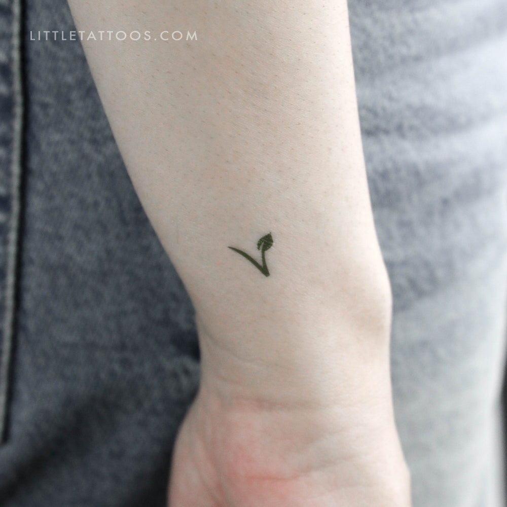 Tatuaje temporal del símbolo del vegetarianismo (juego de 3)