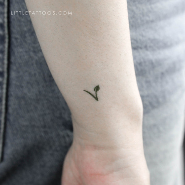 Vegetarianism Symbol Temporary Tattoo - Set of 3