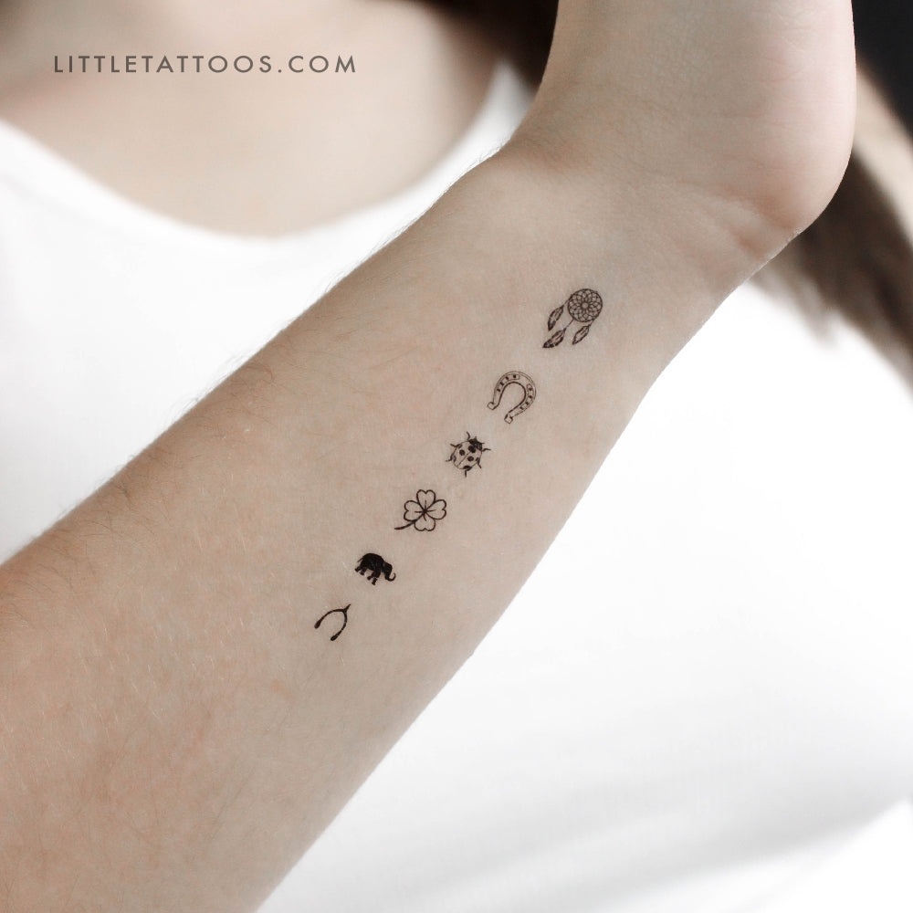Lucky Chain Temporary Tattoo - Set of 3