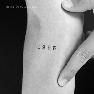 1993 Birth Year Temporary Tattoo - Set of 3