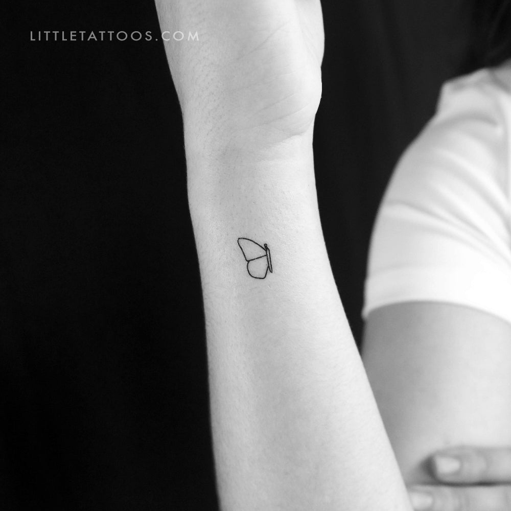 Tatuaje temporal del ala izquierda de mariposa (juego de 3)