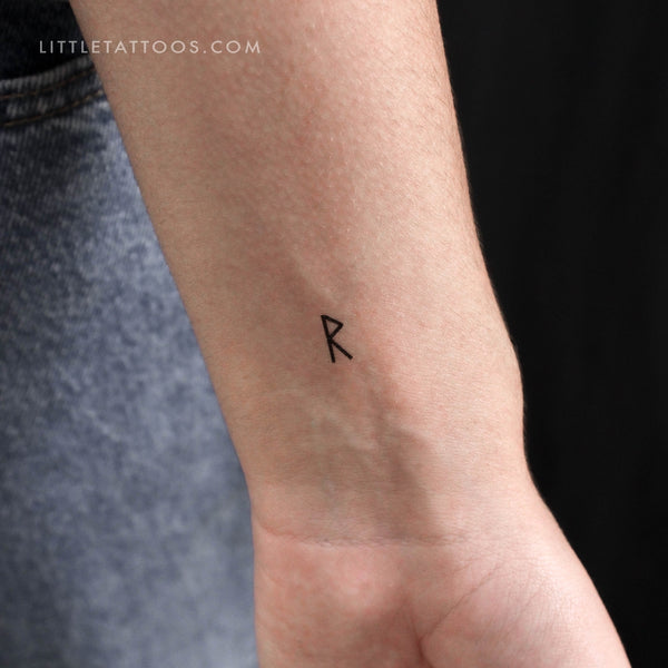 Raido Rune Temporary Tattoo - Set of 3