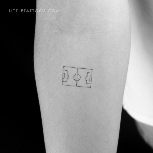Soccer Pitch Temporary Tattoo - Set of 3