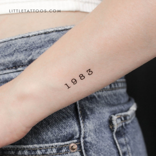 1983 Birth Year Temporary Tattoo - Set of 3