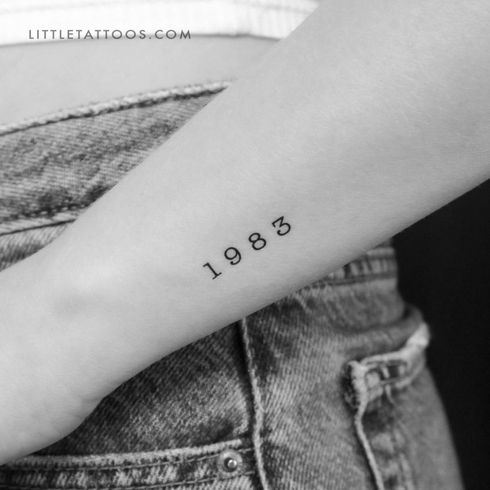 Tatuaje temporal del año de nacimiento 1983 (juego de 3)
