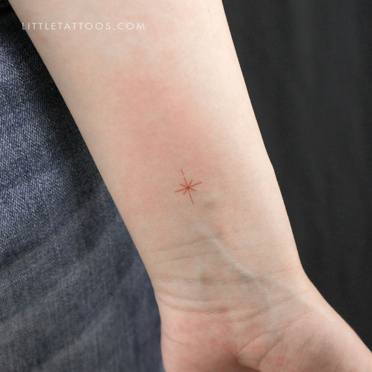 Tatuaje temporal Morning Star Type I [Rojo] de Jakenowicz - Juego de 3