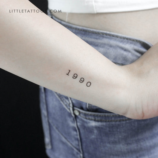 Tatuaje temporal del año de nacimiento 1990 (juego de 3)